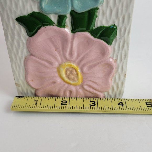 Handmade Floral Containers Ceramic Textured 90's - Picture 15 of 16